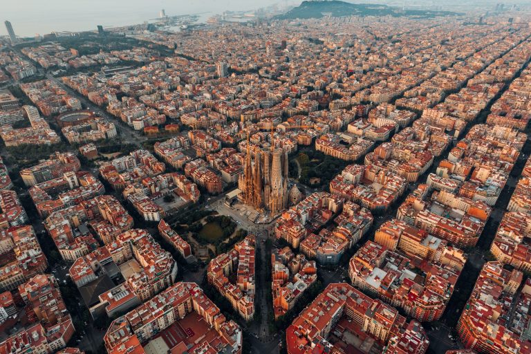 Barcelona city from above